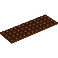 Lego destička 4x12, červeno hnědá (4225520, 4566310, 6065139)